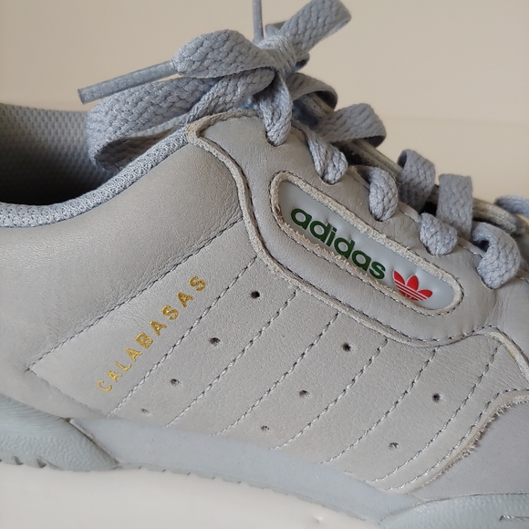 Adidas Yeezy Calabasas Powerphase Leather Sneakers Grey Size US 6.5 - Picture 13 of 16